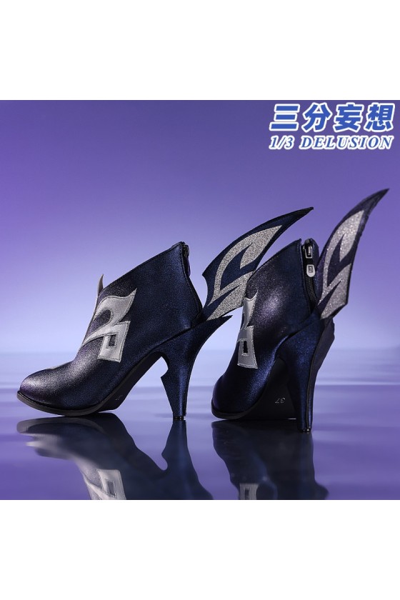 1/3 Delusion Genshin Impact Skirk High Heels Short Boots Cosplay Shoes